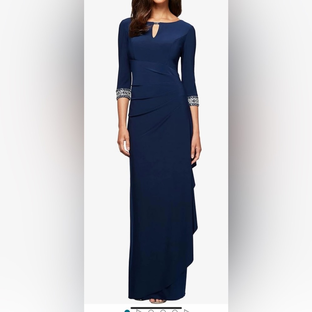 Alex Evenings NWT Key Hole long sleeve gown size 16